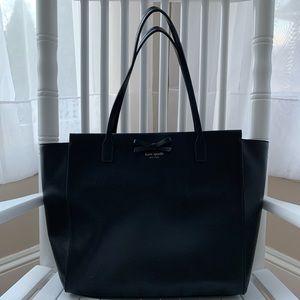 Kate Spade Black Leather Shoulder Tote